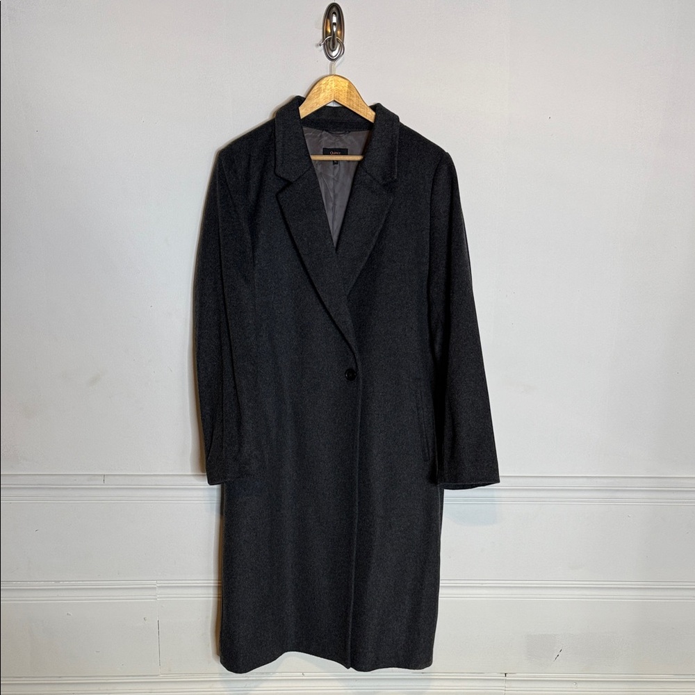 Quince Elegant Grey Trench Coat
